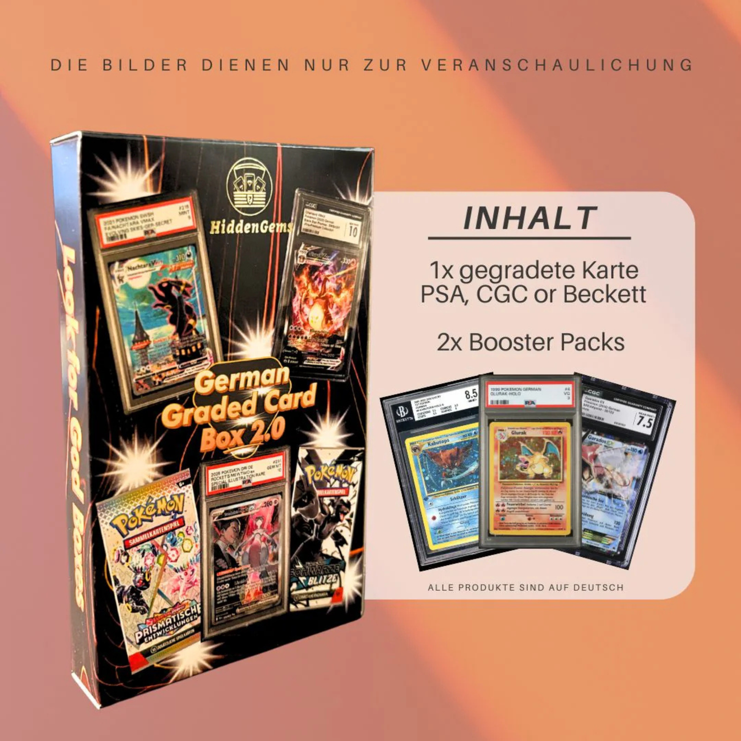 Hidden Gems Pokémon German Graded Card Booster Box 2.0