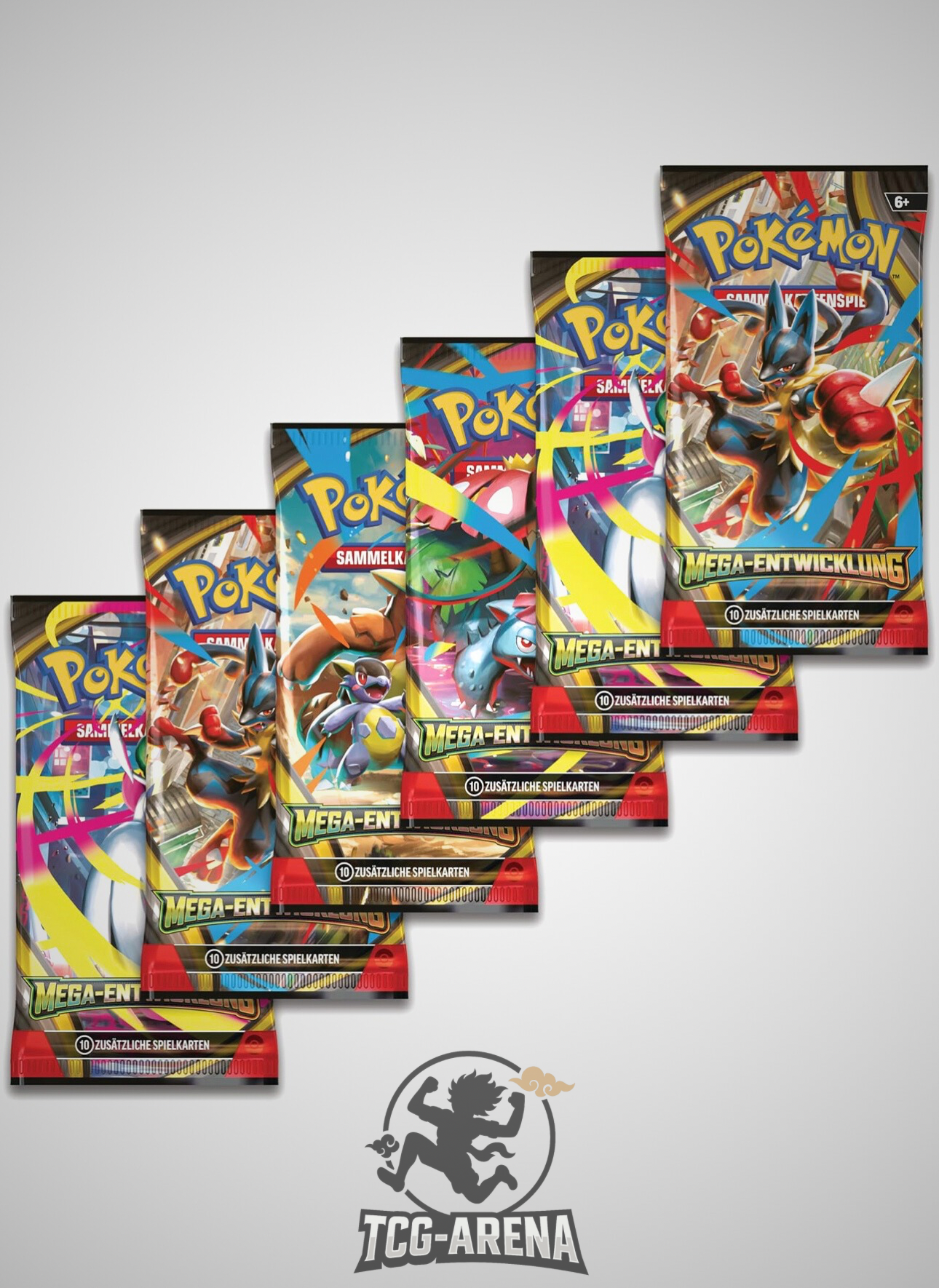 6 x Pokémon Mega-Entwicklung Booster - Deutsch