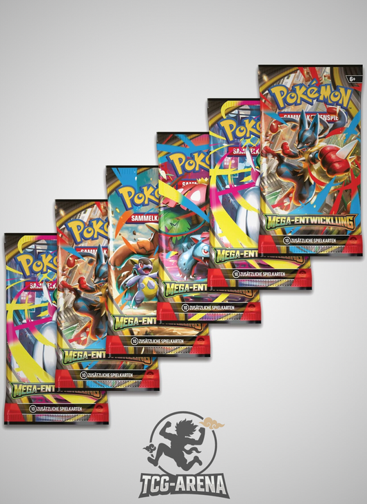 6 x Pokémon Mega-Entwicklung Booster - Deutsch