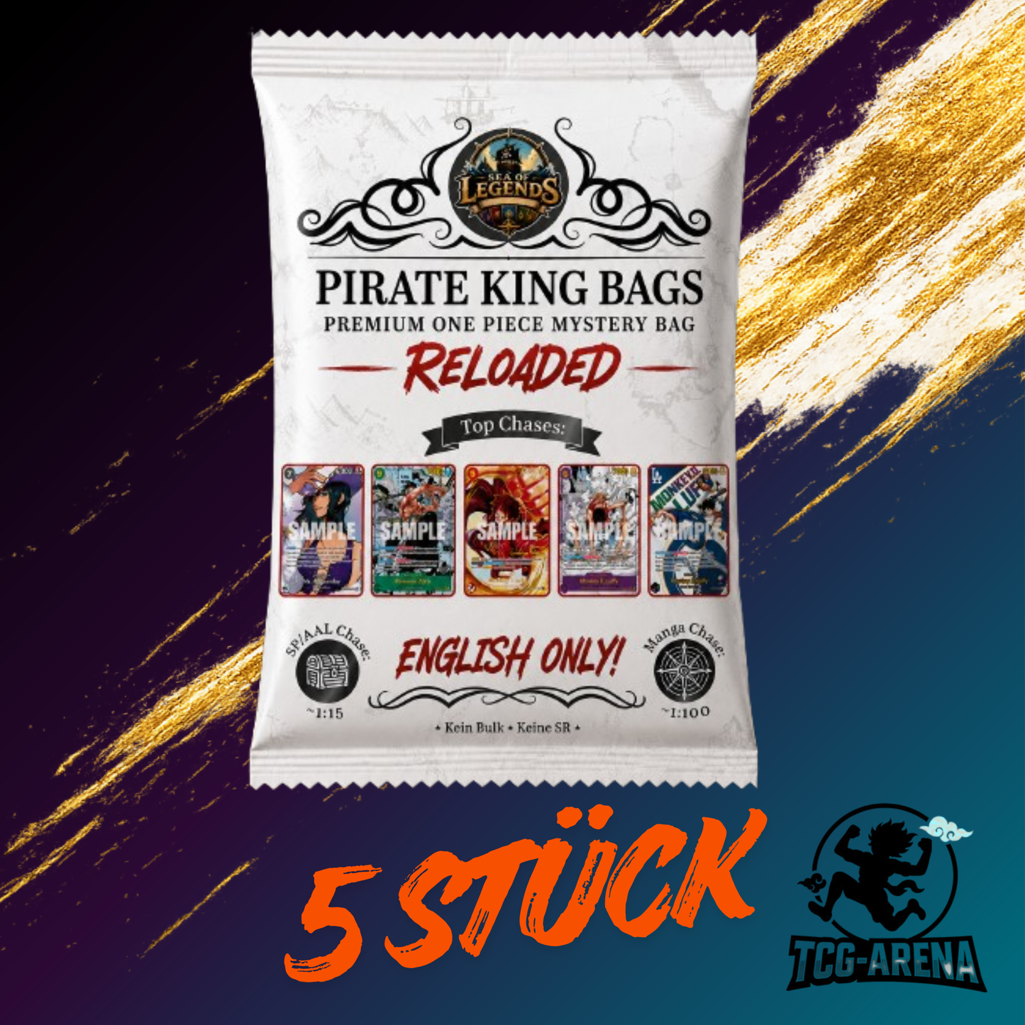 5 x Pirate King Bag – Reloaded Only Englisch