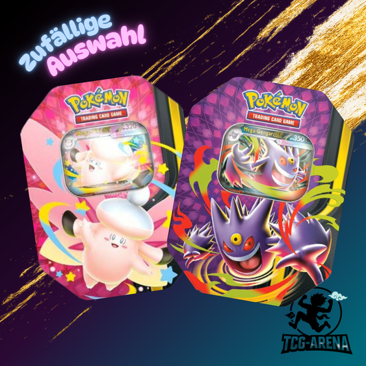 POKÉMON 13913 Tin-Box 128 Mega-Gengar / POKÉMON 13919 Tin-Box 129 Mega-Pixi