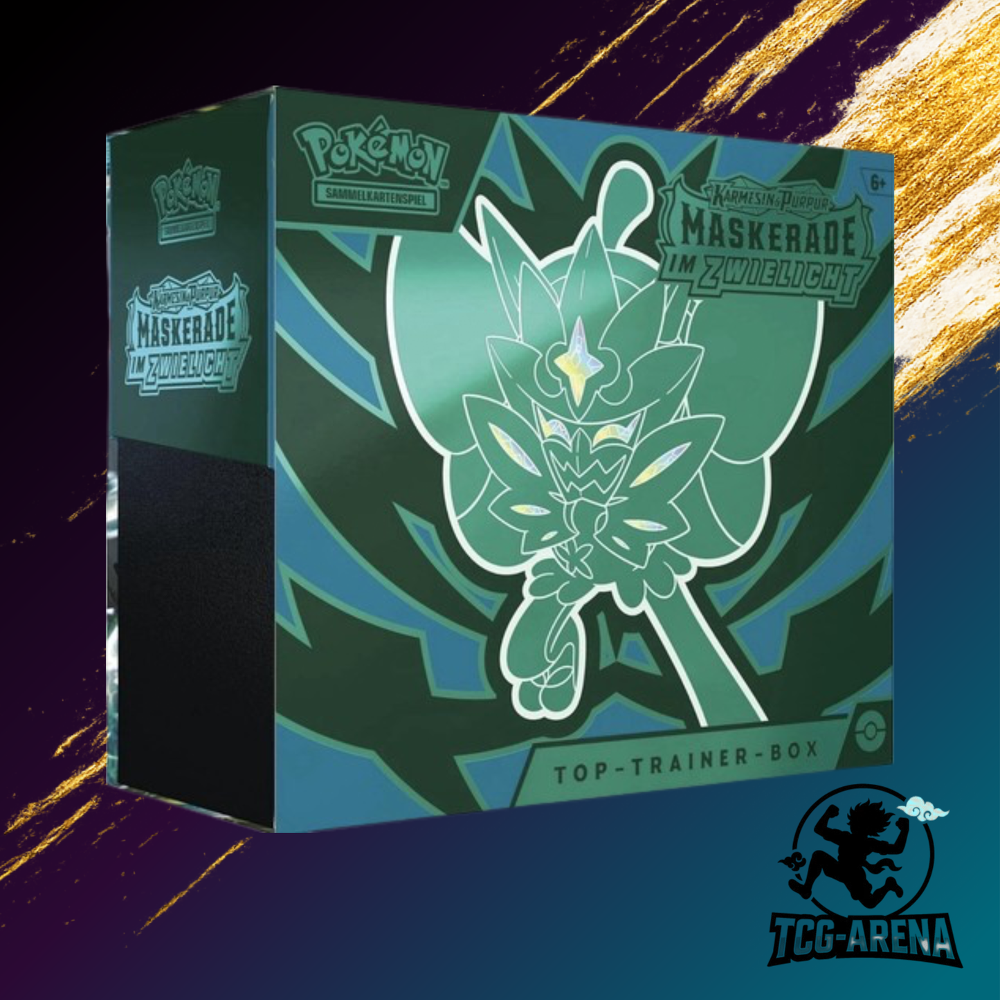 Pokemon Karmesin & Purpur KP06 Maskerade im Zwielicht Top Trainer Box (deutsch)